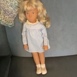 Sasha Blonde Doll with Blue Gingham Dress.